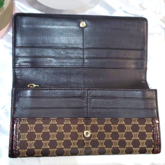 🇮🇹Celine Canvas/Crocodile Leather Long Wallet 🤎🤎🤎 - Picture 9 of 16